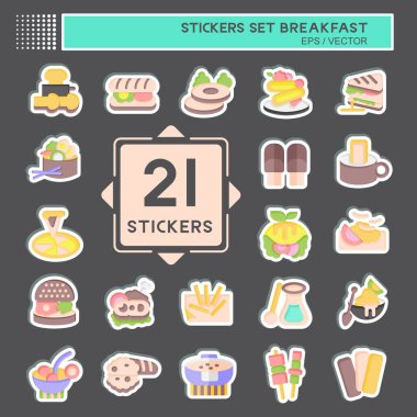 Etiket Hazırlama Kahvaltısı. Gıda ve Lokanta sembolüyle ilgili. Basit dizayn edilebilir. Basit resimleme