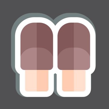 Çıkartma rulosu. Kahvaltı sembolüyle ilgili. Basit dizayn edilebilir. Basit resimleme