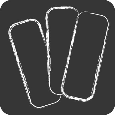 Simge pastırması. Kahvaltı sembolüyle ilgili. Tebeşir stili. Basit dizayn edilebilir. Basit resimleme