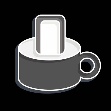 Simge Pottage. Kahvaltı sembolüyle ilgili. Parlak bir stil. Basit dizayn edilebilir. Basit resimleme