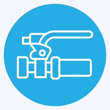 Bisiklet sembolüne bağlı ikon fren. Mavi gözlü. Basit dizayn edilebilir. Basit resimleme