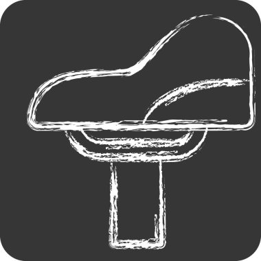 Bisiklet sembolü ile ilgili simge. Tebeşir stili. Basit dizayn edilebilir. Basit resimleme