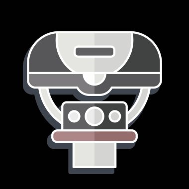 Bisiklet sembolüyle ilgili simge ışığı. Parlak bir stil. Basit dizayn edilebilir. Basit resimleme