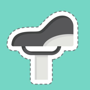 Bisiklet sembolü ile ilgili etiket kesimi. Basit dizayn edilebilir. Basit resimleme