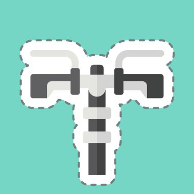 Bisiklet sembolüyle ilişkili çıkartma hattı kesimi. Basit dizayn edilebilir. Basit resimleme