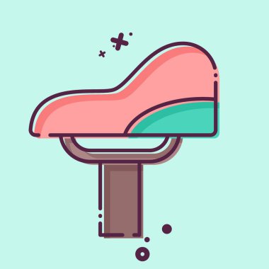 Bisiklet sembolü ile ilgili simge. MBE tarzı. Basit dizayn edilebilir. Basit resimleme