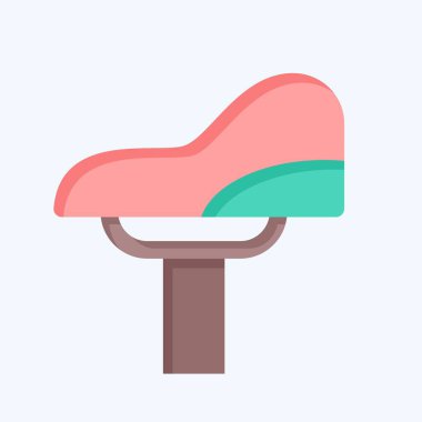 Bisiklet sembolü ile ilgili simge. Düz stil. Basit dizayn edilebilir. Basit resimleme