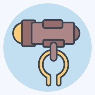 Bisiklet sembolüyle ilgili simge feneri. renk arkadaşı stili. Basit dizayn edilebilir. Basit resimleme