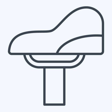 Bisiklet sembolü ile ilgili simge. Sıra tarzı. Basit dizayn edilebilir. Basit resimleme