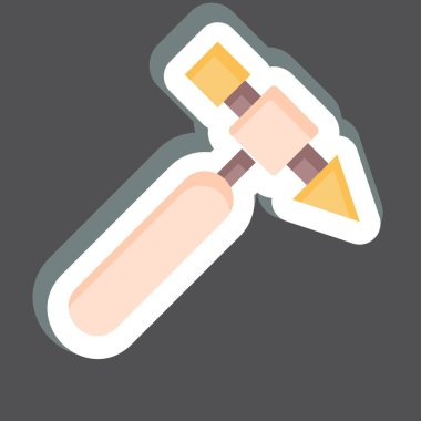 Çıkartma Çekici. Kaynak aletleri sembolüyle ilgili. Basit dizayn edilebilir. Basit resimleme