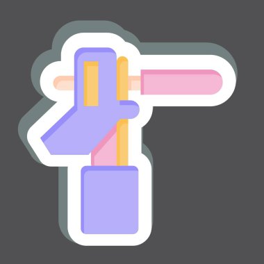 Etiket Elektro Tutucu 3, Kaynak Malzemeleri Sembolü ile ilgili. Basit dizayn edilebilir. Basit resimleme