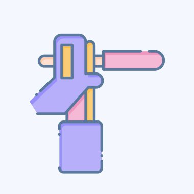 Kaynak Malzemeleri Sembolü ile ilgili Simge Elektro Holder 3. Karalama stili. Basit dizayn edilebilir. Basit resimleme