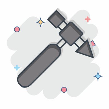 Simge Çekici. Kaynak aletleri sembolüyle ilgili. Çizgi roman. Basit dizayn edilebilir. Basit resimleme