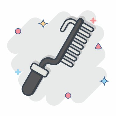 Simge Fırçası. Kaynak aletleri sembolüyle ilgili. Çizgi roman. Basit dizayn edilebilir. Basit resimleme