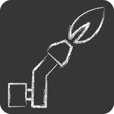 Icon Gaz Kaynağı. Kaynak aletleri sembolüyle ilgili. Tebeşir stili. Basit dizayn edilebilir. Basit resimleme