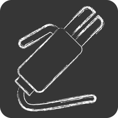 Kaynak Malzemeleri Sembolü ile ilgili Simge Elektro Holder 2. Tebeşir stili. Basit dizayn edilebilir. Basit resimleme