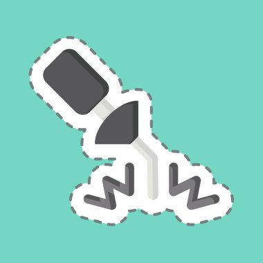 Çıkartma hattı kaynak malzemesi sembolüyle ilgili Ekipman 2 'yi kesti. Basit dizayn edilebilir. Basit resimleme