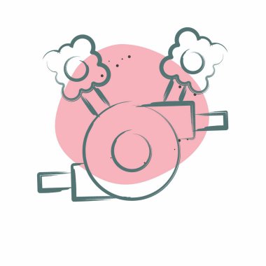 Kaynak Malzemeleri Sembolü ile ilgili Simge 1. Renkli Leke Biçimi. Basit dizayn edilebilir. Basit resimleme