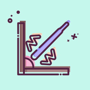 Simge Köşesi Kaynağı. Kaynak aletleri sembolüyle ilgili. MBE tarzı. Basit dizayn edilebilir. Basit resimleme