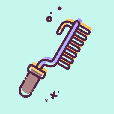 Simge Fırçası. Kaynak aletleri sembolüyle ilgili. MBE tarzı. Basit dizayn edilebilir. Basit resimleme