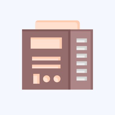 Simge Kaynak Makinesi. Kaynak aletleri sembolüyle ilgili. Düz stil. Basit dizayn edilebilir. Basit resimleme