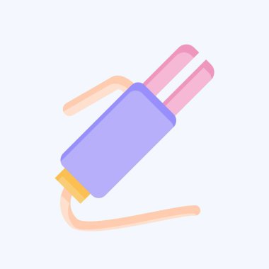 Kaynak Malzemeleri Sembolü ile ilgili Simge Elektro Holder 2. Düz stil. Basit dizayn edilebilir. Basit resimleme