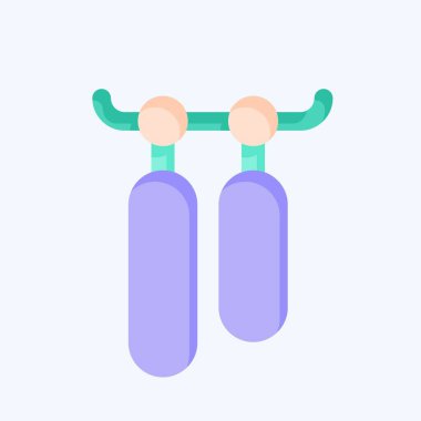 Simge silindirleri. Kaynak aletleri sembolüyle ilgili. Düz stil. Basit dizayn edilebilir. Basit resimleme