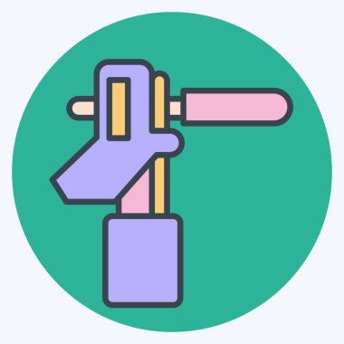 Kaynak Malzemeleri Sembolü ile ilgili Simge Elektro Holder 3. renk arkadaşı stili. Basit dizayn edilebilir. Basit resimleme