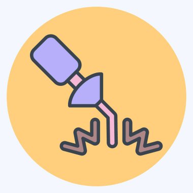 Kaynak Malzemeleri Sembolü ile ilgili Simge 2. renk arkadaşı stili. Basit dizayn edilebilir. Basit resimleme