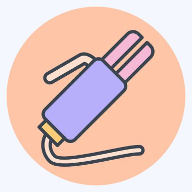 Kaynak Malzemeleri Sembolü ile ilgili Simge Elektro Holder 2. renk arkadaşı stili. Basit dizayn edilebilir. Basit resimleme