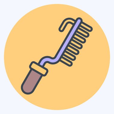 Simge Fırçası. Kaynak aletleri sembolüyle ilgili. renk arkadaşı stili. Basit dizayn edilebilir. Basit resimleme