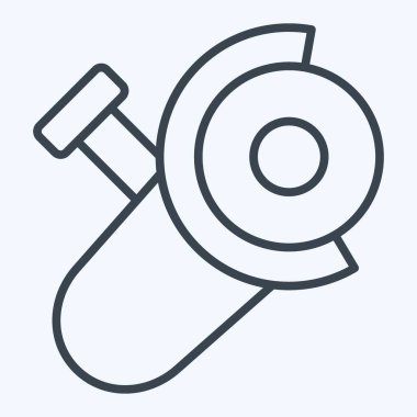 Simge Öğütücü. Kaynak aletleri sembolüyle ilgili. Sıra tarzı. Basit dizayn edilebilir. Basit resimleme