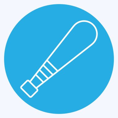 Simge Yarasa. Beyzbol sembolüyle ilgili. Mavi gözlü. Basit dizayn edilebilir. Basit resimleme