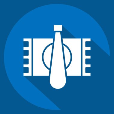 Simge Bilet. Beyzbol sembolüyle ilgili. Uzun gölge tarzı. Basit dizayn edilebilir. Basit resimleme