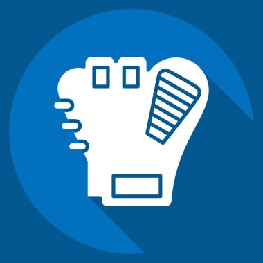 Simge Sentetik Beyzbol Eldiveni. Beyzbol sembolüyle ilgili. Uzun gölge tarzı. Basit dizayn edilebilir. Basit resimleme