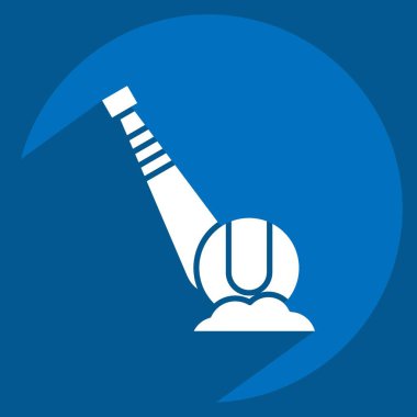 Beyzbol ikonu. Beyzbol sembolüyle ilgili. Uzun gölge tarzı. Basit dizayn edilebilir. Basit resimleme