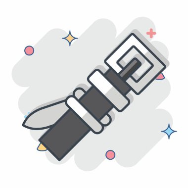 Simgesel Beyzbol Kuşağı. Beyzbol sembolüyle ilgili. Çizgi roman. Basit dizayn edilebilir. Basit resimleme