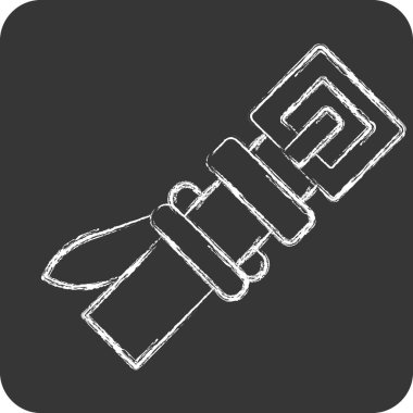 Simgesel Beyzbol Kuşağı. Beyzbol sembolüyle ilgili. Tebeşir stili. Basit dizayn edilebilir. Basit resimleme