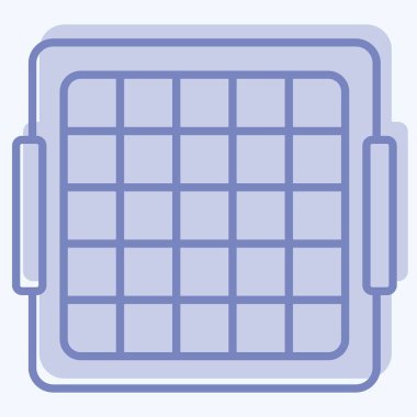 Beyzbol Rebound Ağı. Beyzbol sembolüyle ilgili. İki ton stili. Basit dizayn edilebilir. Basit resimleme