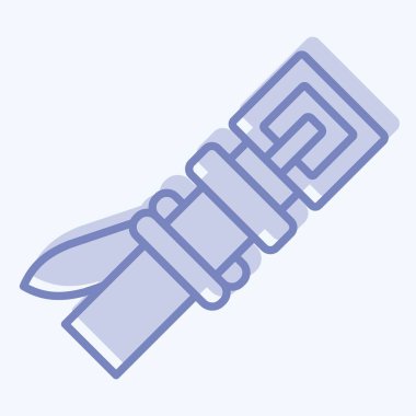 Simgesel Beyzbol Kuşağı. Beyzbol sembolüyle ilgili. İki ton stili. Basit dizayn edilebilir. Basit resimleme