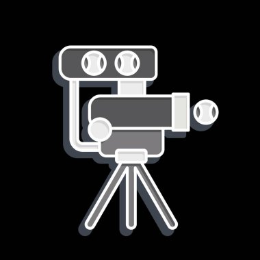 Simge fırlatma makineleri. Beyzbol sembolüyle ilgili. Parlak bir stil. Basit dizayn edilebilir. Basit resimleme