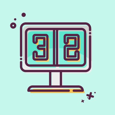 Simge Puanı. Beyzbol sembolüyle ilgili. MBE tarzı. Basit dizayn edilebilir. Basit resimleme