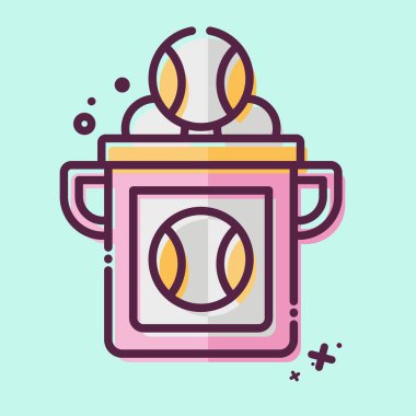 Simge Beyzbol Kovası. Beyzbol sembolüyle ilgili. MBE tarzı. Basit dizayn edilebilir. Basit resimleme