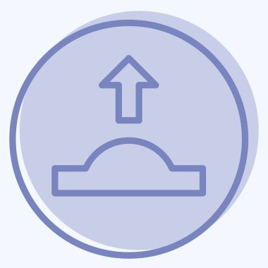 Simge Kamburu. Yol İşareti sembolüyle ilgili. İki ton stili. Basit dizayn edilebilir. Basit resimleme