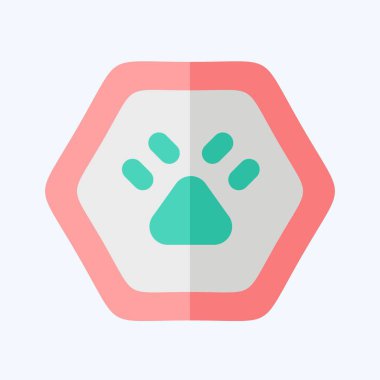 Icon Vahşi Yaşam. Yol İşareti sembolüyle ilgili. Düz stil. Basit dizayn edilebilir. Basit resimleme