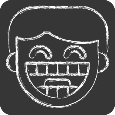 Simge diş telleri. Dişçi sembolüyle ilgili. Tebeşir stili. Basit dizayn edilebilir. Basit resimleme