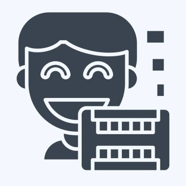 Simge X-Ray. Dişçi sembolüyle ilgili. Kabartma tarzı. Basit dizayn edilebilir. Basit resimleme