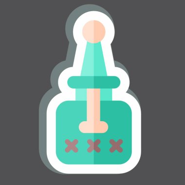 Zehir sembolü ile ilgili çıkartma 1. Basit dizayn edilebilir. Basit resimleme