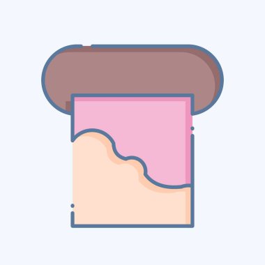 Simge kalıbı. Zehir sembolüyle ilgili. Karalama stili. Basit dizayn edilebilir. Basit resimleme