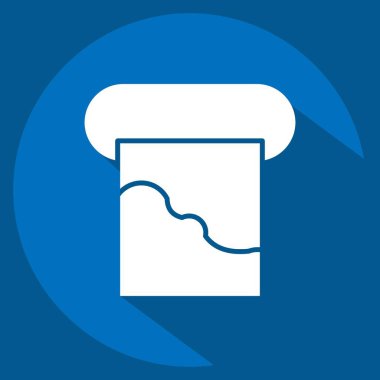 Simge kalıbı. Zehir sembolüyle ilgili. Uzun gölge tarzı. Basit dizayn edilebilir. Basit resimleme